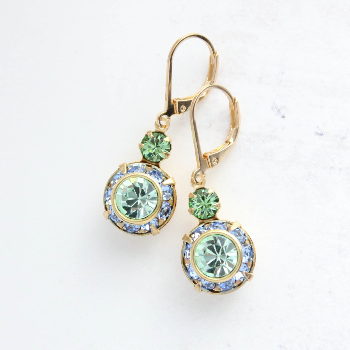 Art Deco Glass Earrings