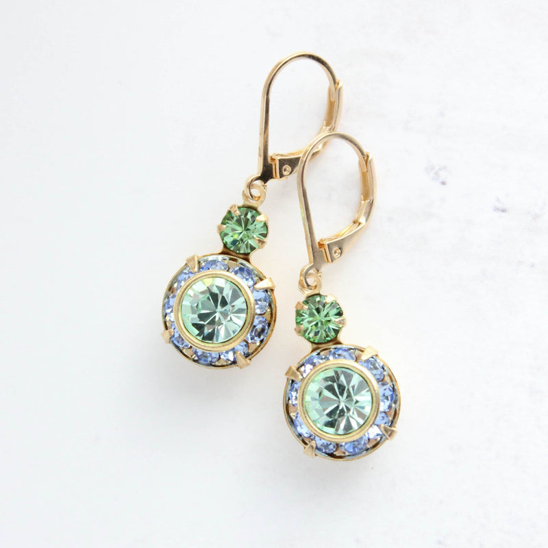 Art Deco Glass Earrings