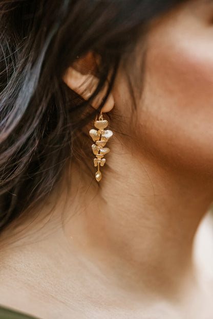 Orchid Earrings - Gold and Silver