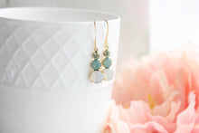 Load image into Gallery viewer, Sea Blue Green and Opal Glass Earrings |Small Drop Earrings