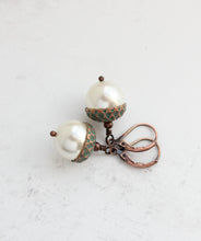 Load image into Gallery viewer, Acorn EARRINGS (8 colors) | Blush Mint Copper Patina