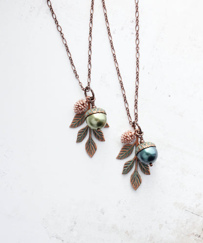 Acorn EARRINGS (8 colors) | Blush Mint Copper Patina