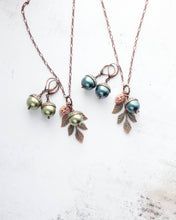 Load image into Gallery viewer, Acorn Necklace - Mint Patina Copper