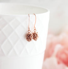 Load image into Gallery viewer, Rose Gold Pinecone Earrings (6 options)