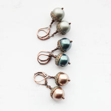 Load image into Gallery viewer, Acorn EARRINGS (8 colors) | Blush Mint Copper Patina