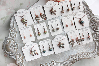 Acorn EARRINGS (8 colors) | Blush Mint Copper Patina