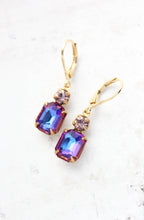 Load image into Gallery viewer, Purple Pink Aurora Glass Earrings