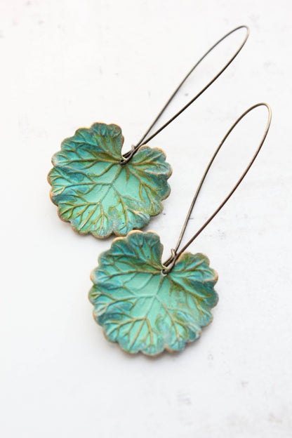 Large Lily Pad Earrings