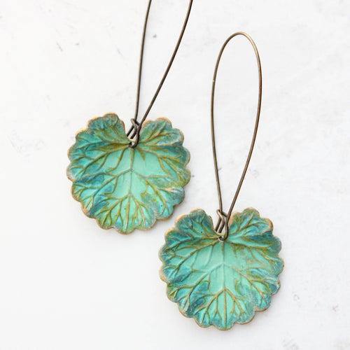 Large Lily Pad Earrings
