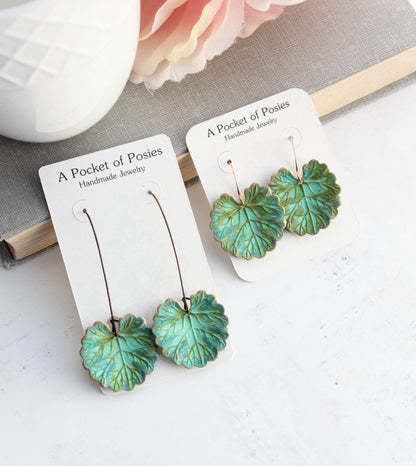 Large Lily Pad Earrings