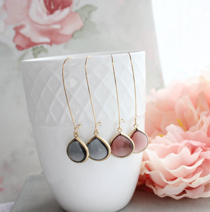 Candy Jewel Earrings  - Smoke Grey