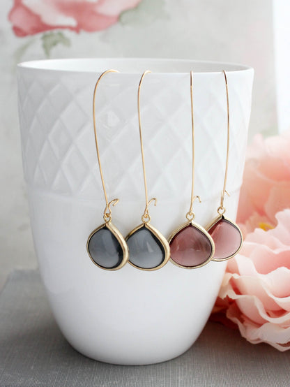 Candy Jewel Earrings  - Smoke Grey