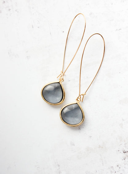 Candy Jewel Earrings  - Smoke Grey
