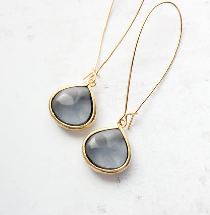 Candy Jewel Earrings  - Smoke Grey