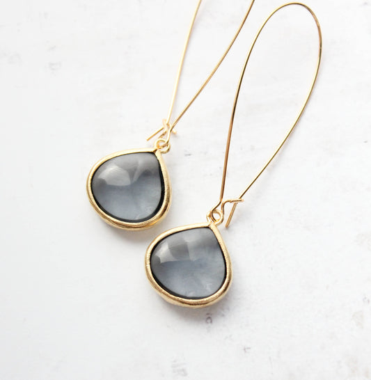 Candy Jewel Earrings  - Smoke Grey