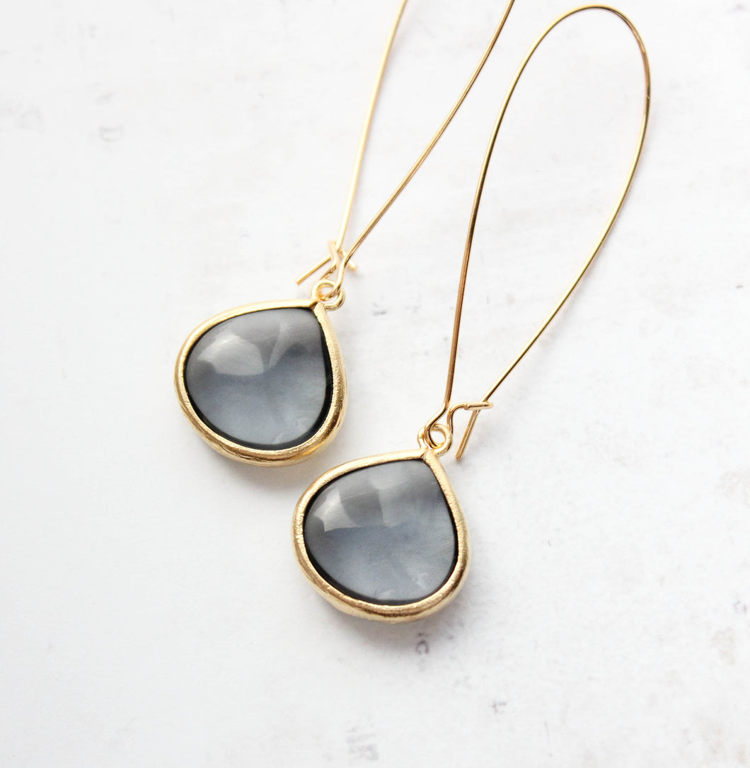 Candy Jewel Earrings  - Smoke Grey