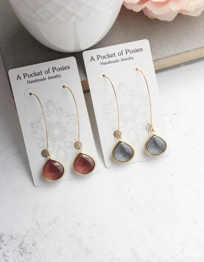 Candy Jewel Earrings  - Smoke Grey