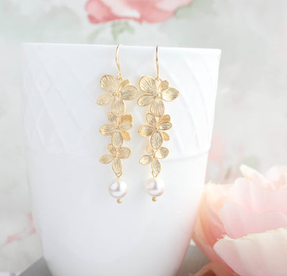 Cascading Orchid Earrings