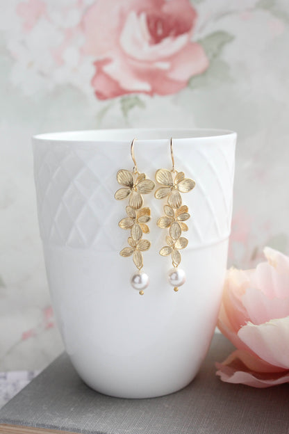 Cascading Orchid Earrings