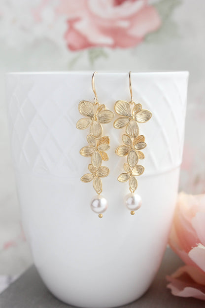 Cascading Orchid Earrings
