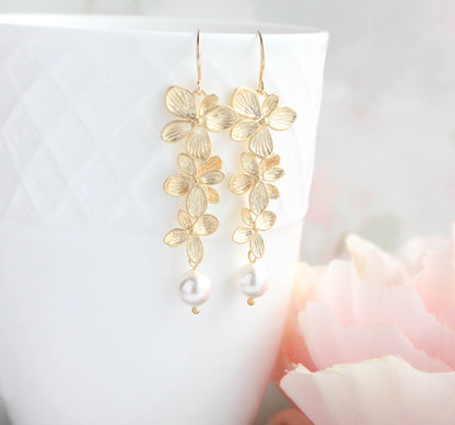 Cascading Orchid Earrings