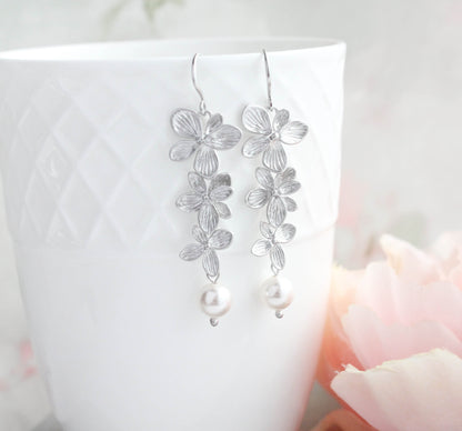 Cascading Orchid Earrings