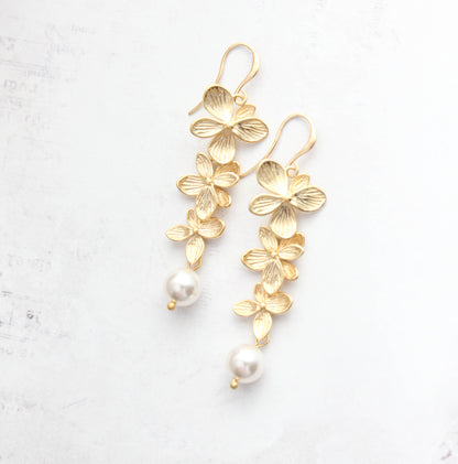 Cascading Orchid Earrings