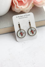 Load image into Gallery viewer, Red Rose Earrings | Vintage Style Botanical Earrings