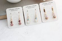 Load image into Gallery viewer, Opal Glass Earrings | Small Drop Earrings