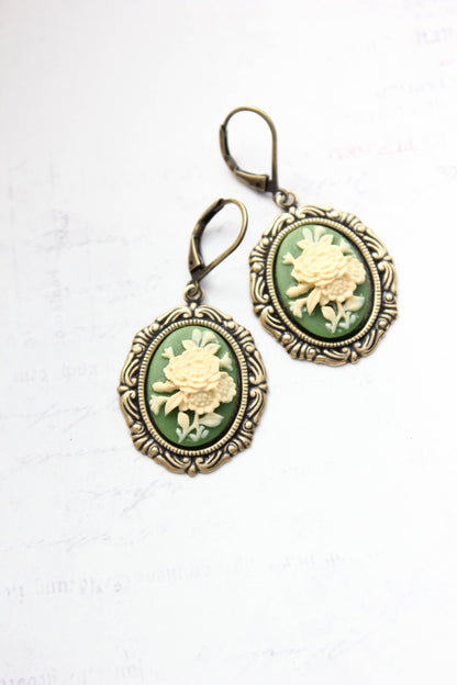 Floral Cameo Earrings (2 options)