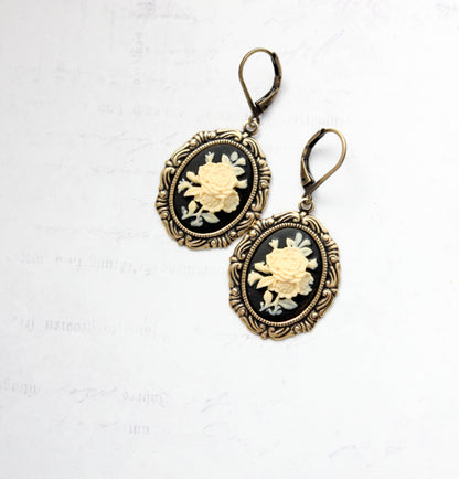 Floral Cameo Earrings (2 options)