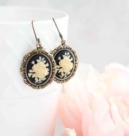 Floral Cameo Earrings (2 options)