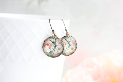 Flower Earrings | Peonies and Daisies