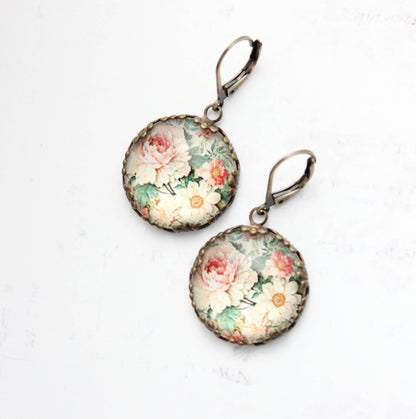 Flower Earrings | Peonies and Daisies