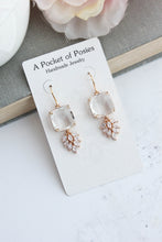 Load image into Gallery viewer, Art Deco Earrings | Glass Leaf Drops (4 Colors)