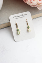 Load image into Gallery viewer, Little Lady Cameo Earrings | Light Green