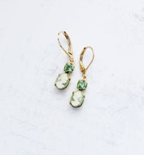 Load image into Gallery viewer, Little Lady Cameo Earrings | Light Green
