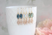 Load image into Gallery viewer, Glass Leaf Earrings (4 colors) Art Deco Earrings