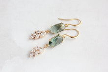 Load image into Gallery viewer, Glass Leaf Earrings (4 colors) Art Deco Earrings