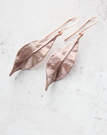 Long Curled Leaf Earrings (3 styles)