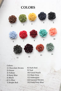 Rose Earrings (30 colors/styles)