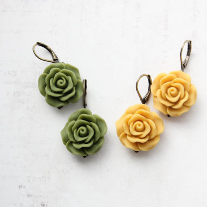 Rose Earrings (30 colors/styles)