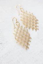 Load image into Gallery viewer, Gold Art Nouveau Chandelier Earrings | Art Deco Flowers