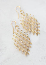 Load image into Gallery viewer, Gold Art Nouveau Chandelier Earrings | Art Deco Flowers