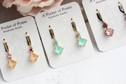 Little Aqua Mint Drop Earrings