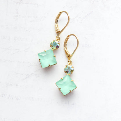 Little Aqua Mint Drop Earrings