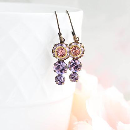 Vintage Glass Earrings | Violet & Rose Peach