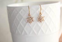 Load image into Gallery viewer, Tiny Snowflake Earrings