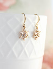 Load image into Gallery viewer, Tiny Snowflake Earrings