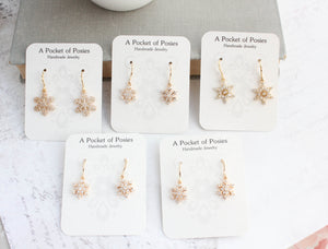 Tiny Snowflake Earrings